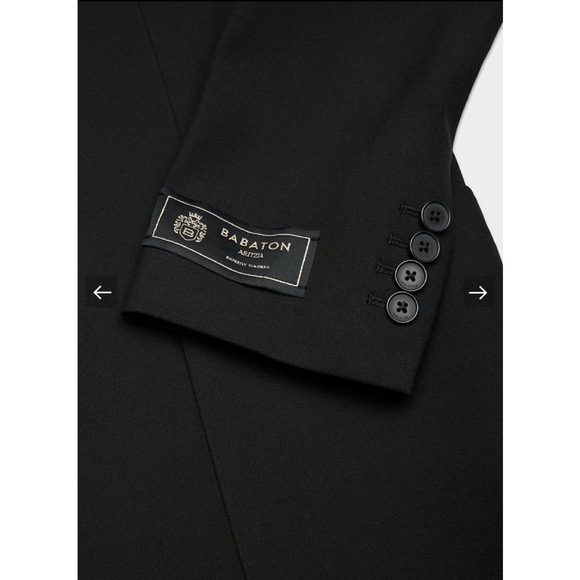 Aritzia Babaton Kleos Blazer Lined Single Breasted Notch Lapel SM Black Vented - Picture 4 of 12